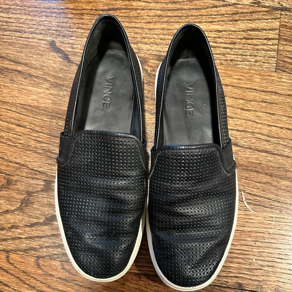 Vince leather slip on sneakers